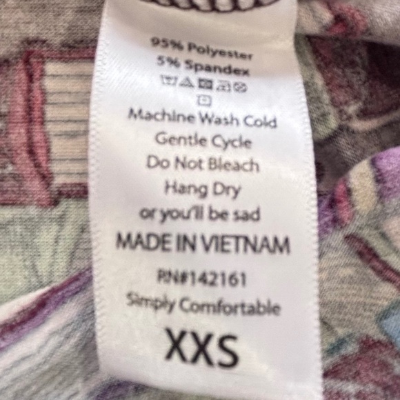 NWT LuLaRoe Irma tunic hi low hem book pattern very oversized XXS - Picture 11 of 13